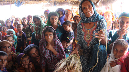 Women and girls in Shadadkot, north-west Sindh, Pakistan