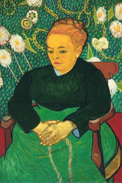 Vincent Van Gogh. Lullaby: Madame Augustine Roulin Rocking a Cradle (La Berceuse). Oil on canvas. 1889.