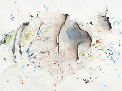 Rebecca Horn, Sans titre, 2010_Acrylique sur papier, 30 x 40 cm © Courtesy Galerie Lelong Paris , Photo Fabrice Gibert