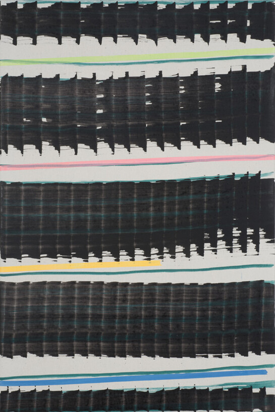 Juan Uslé, In kayak (Aral 7), 2015, vinyl dispersion and dry pigment on canvas, 46 x 31 cm