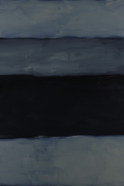 Sean Scully, Landline Black Line, 2014, oil on aluminium