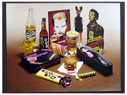 Jamie Reid, Some Product, 1979-1980, photographic print, (two halves) mounted, on board, mm 297 x 384, Jamie Reid copyright Sex Pistols Residuals  