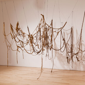 Eva Hesse (1936 1970). No title, (1969 1970). Latex, rope, string, and wire, Dimensions variable, Whitney Museum of American Art, New York; purchase, with funds from Eli and Edythe L. Broad, the Mrs. Percy Uris Purchase Fund, and the Painting and Sculpture Committee  88.17a b © Estate of Eva Hesse; courtesy Hauser & Wirth. 