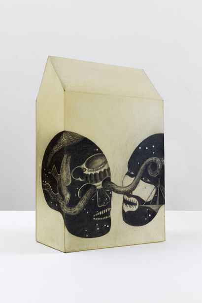 Sandra Vasquez de la Horra, El Viaje de Sirius, 2015. Graphite on paper, wax 56x34x20 cm