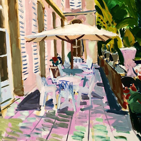 Jason Berger, Terrace, Pink villa, 2001. Courtesy of Childs Gallery 