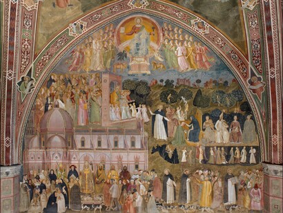 Via Veritas, Andrea di Bonaiuto, Cappellone degli Spagnoli, Basilica di Santa Maria Novella, Firenze, Italia