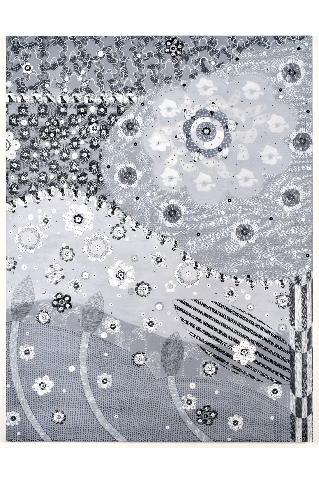 Glenn Goldberg, A Place, 2015, Acrylic, gesso, ink, and pencil on canvas. 84” x 63”