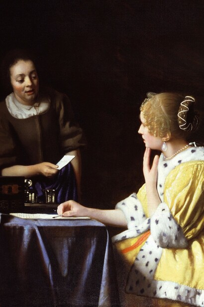 "Fantesca che porge una lettera", 1666-1667 circa, Jan Vermeer, Frick Collection, New York, USA