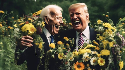 Donald Trump and Joe Biden illustaration