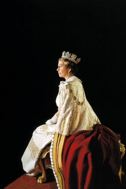 Richard Stone; Retrato de la reina Isabel II, 1992 (detalle)