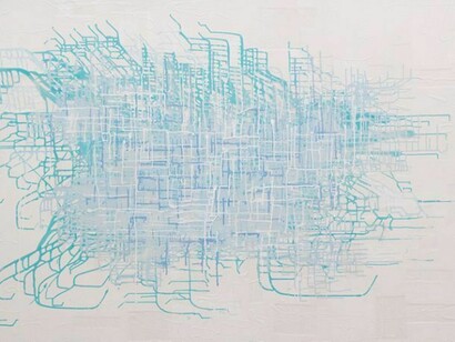 Bastienne Schmidt, Untitled Topos, 2011, Mixed Media Canvas, 48x72 in.