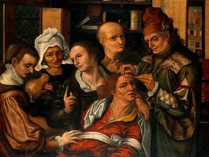 Pieter Huys. Extracción de la piedra de la locura. 1561