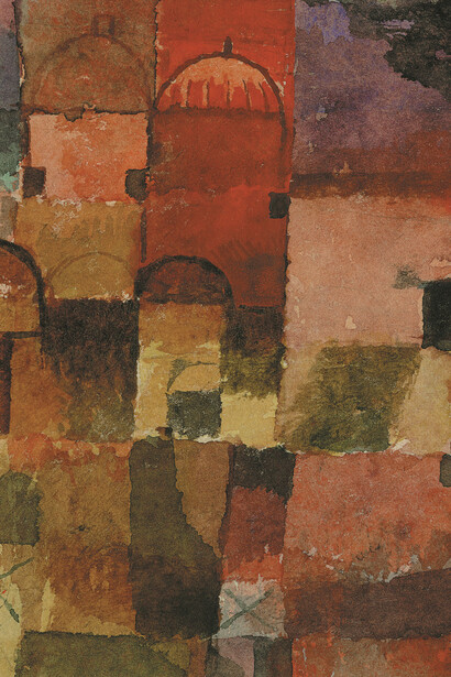 Paul Klee, Red and White Domes, 1914, watercolour and body colour on Japanese vellum mounted on cardboard, 14.6 x 13.7 cm, Kunstsammlung Nordrhein-Westfalen, Dusseldorf