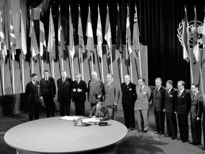 On 26 June 1945, Wilhelm Munthe Morgenstierne signed the United Nations Charter on behalf of Norway, contributing to the foundation of the United Nations