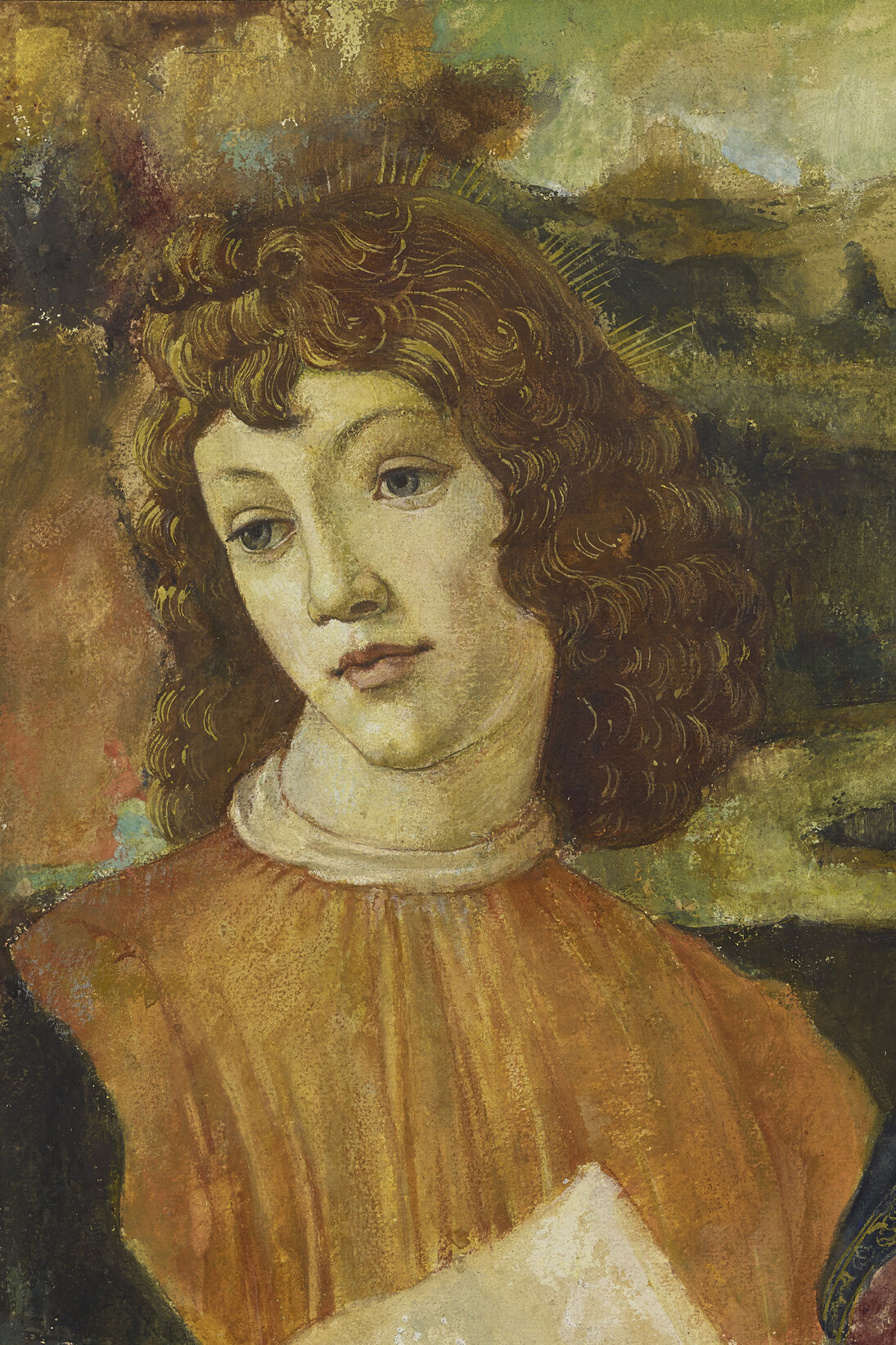 Anne Redpath, Study for Madonna of the Magnificat by Botticelli, 1919, watercolour & gouache on board, 41 x 35 cm