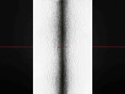 Golnaz Fathi, Untitled (detail), 2006, acrylic and pen on canvas, 39.4 x 70.9 inches