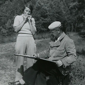 Karl Schmidt-Rottluff mit Roswita Peters in Rumbke, 1937. Mit freundlicher genehmigung der Kunstsammlungen Chemnitz