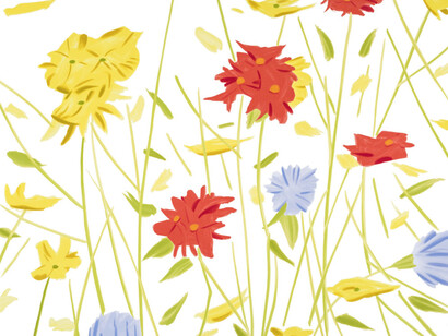 Alex Katz, Wildflowers, 2017. Courtesy of the Colby College Museum of Art