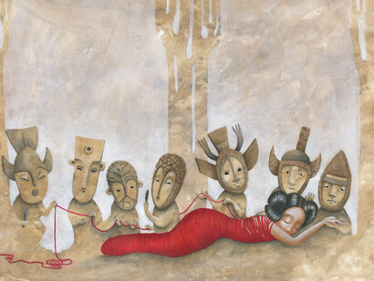 "Biancaneve-bozzolo". Illustrazione di Michelangelo Rossato
