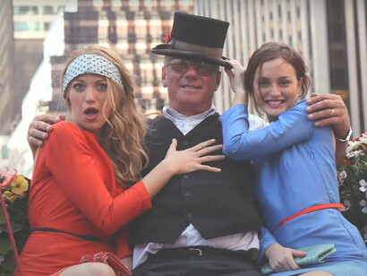 Leighton Meester and Blake Lively in Gossip Girl, Paris, France