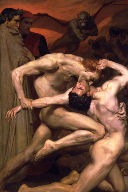 William Adolphe Bouguereau, Dante e Virgilio nell'Inferno