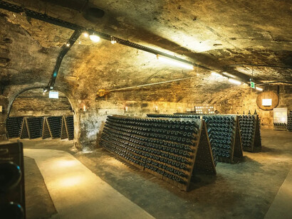 History and craftsmanship line the walls of Germany’s oldest sparkling wine producer