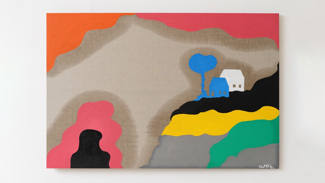 Gilbert Halaby, Rupes, 2022. Oil on Linen, 100 x 150cm. Courtesy of Artbooth Gallery