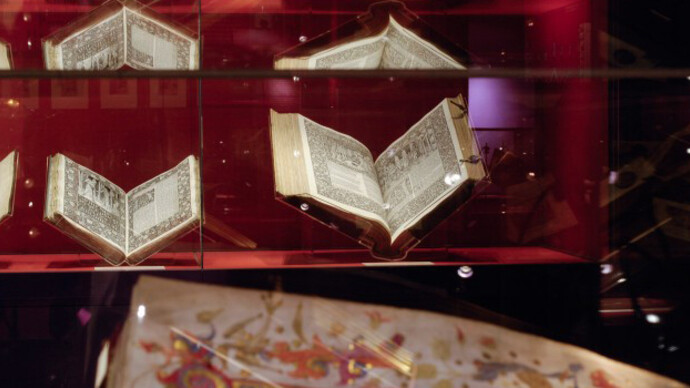 Coins and Manuscripts. Courtesy of Blackburn Museum