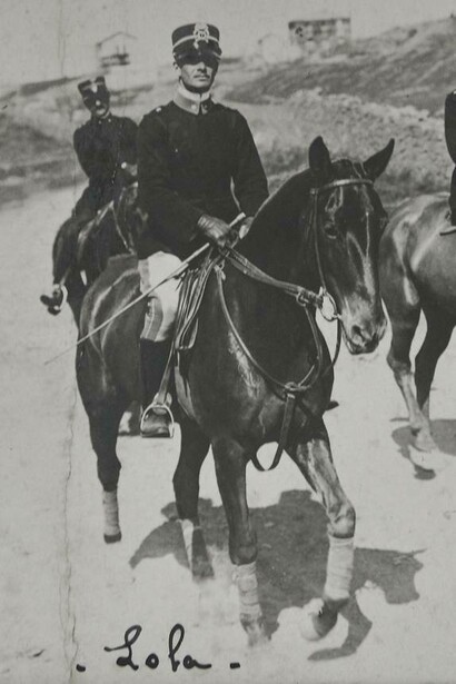 Gino Augusti a cavallo nel 1912