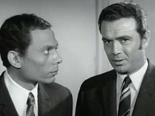 Salah Zulfikar and Adel Emam, in the film Virgo, 1970