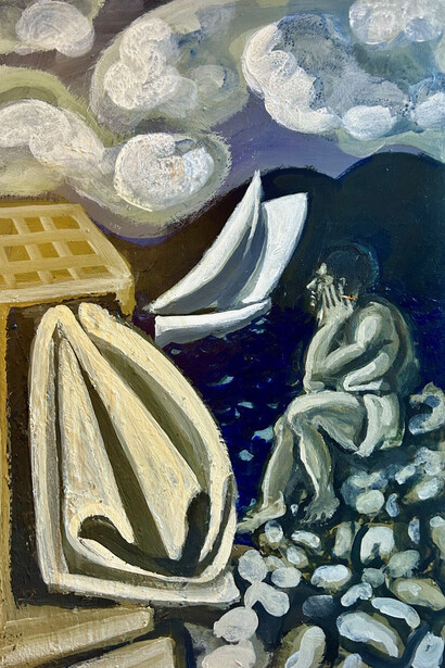 Tassos Mantzavinos, By the seaside (Παρά θιν’ αλός). Courtesy of Skoufa Gallery 