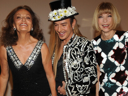 Diane von Furstenberg, John Galliano y Anna Wintour