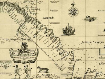 Mappa di Dudley della costa della Guyana