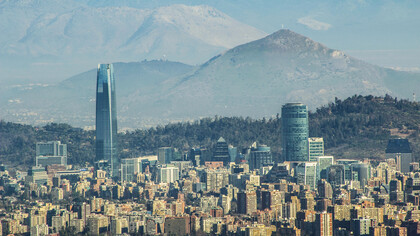 Vista panorámica de la ciudad de Santiago, capital de Chile