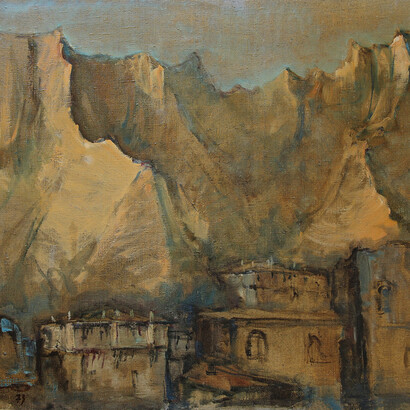 Ivan Hristov, Townscape of Melnik (detail), 1973. Courtesy of the National Gallery