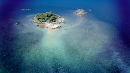 Ile aux Aigrettes in the Indian Ocean, part of the islands of Mauritius