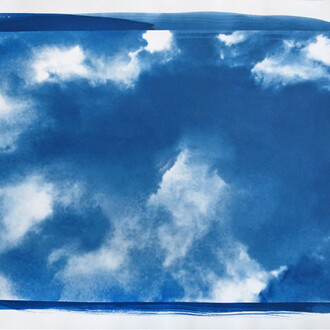 Elisabeth Scheder-Bieschin, Wolken, cyanotype photogram, 2015, courtesy of the artist 