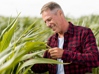 Profissional analisando plantação. O Ponto de equilíbrio que novamente menciono, deixou de valorar a parcela econômica marginal 