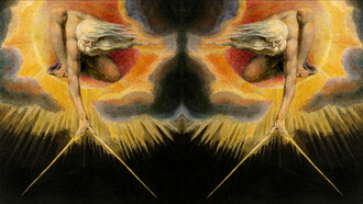 William Blake, The Ancient of Days, 1794, acquaforte/acquerello, 23,3 × 16,8 cm, British Museum, Londra