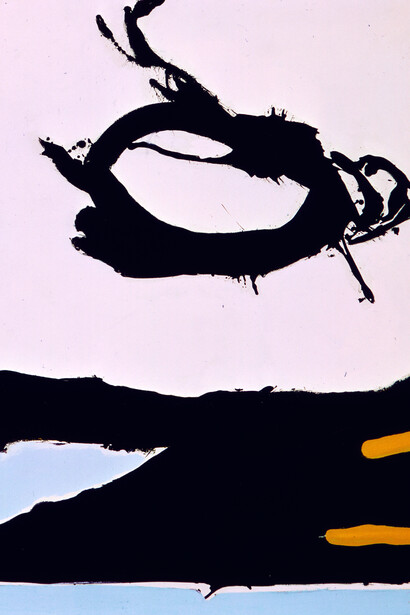 Robert Motherwell (American, 1915–1991), Study in Black and White #2, detail, 1966, Acrylic on canvas, Collection of the Dayton Art Institute
© 2021 Dedalus Foundation, Inc./Artists Rights Society (ARS), NY


