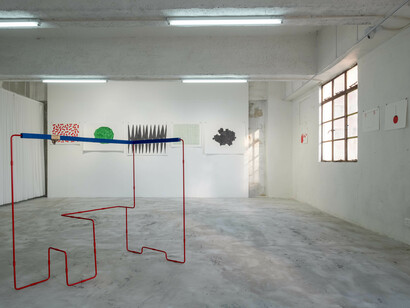 Installation view, Nabuqi, Edouard Malingue Gallery, Hong Kong, 2021. Image courtesy of Edouard Malingue Gallery.