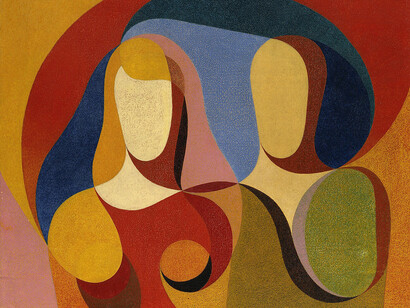 Heinrich Hoerle, Mann und frau (detail), 1933. Courtesy of Hamburger Kunsthalle