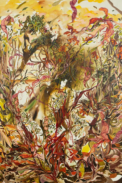 Laurena Finéus, Elle était Legba , gardienne des carrefours (detail), 2026. Courtesy of Fridman Gallery