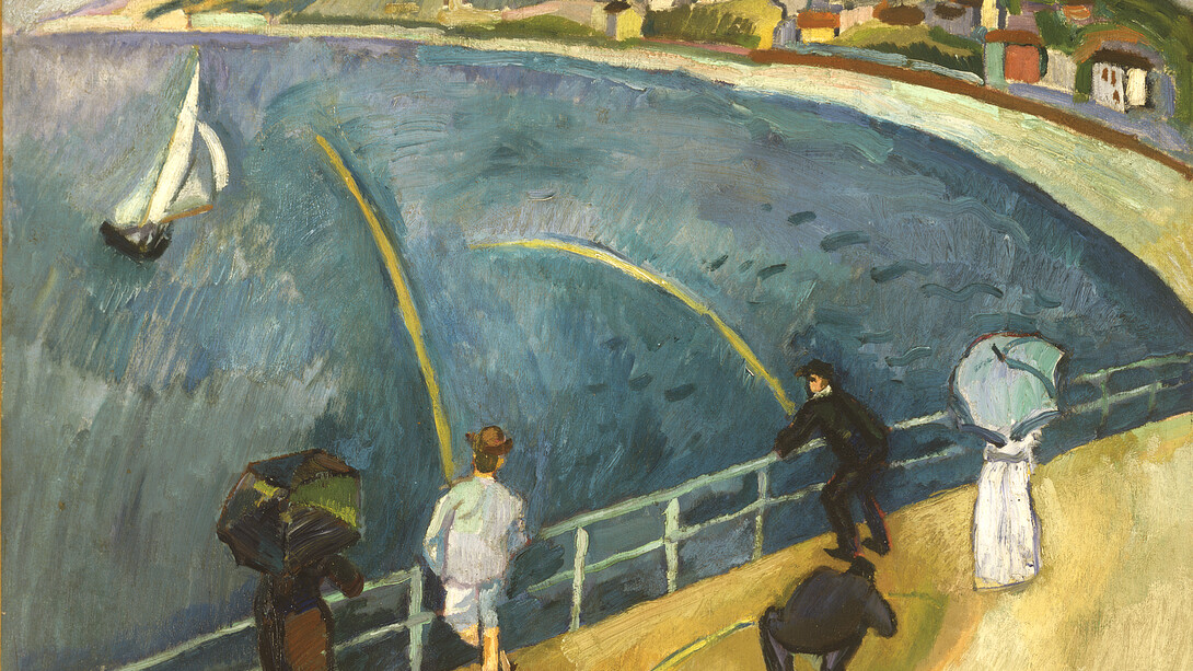 Raoul Dufy, La playa de Sainte-Adresse, 1907, óleo sobre lienzo, 60,3 x 73 cm. Saint Louis Art Museum. Donación de Sarah Jane May Waldheim, San Lu. ©Raoul Dufy / VEGAP / Madrid, 2015