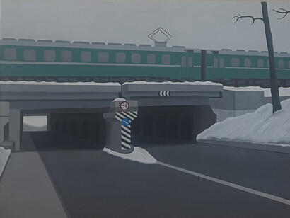 Massimo Boffa, Il treno del mattino, 2025. Per gentile concessione della Galleria Vik Milano