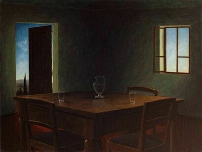 Commiato, 2011, olio su tela, cm 60 x 80, particolare  