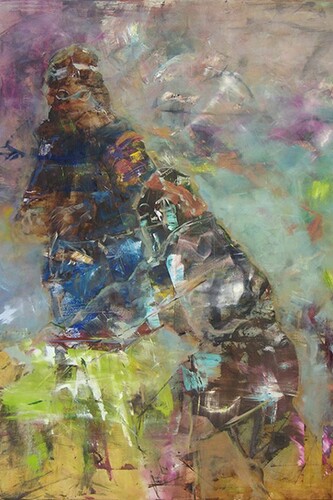 Robert Muntean, Everest, 2013, oil on canvas, 240 x 200 cm
