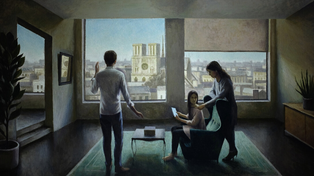Those who dream by day, Oil on canvas, 57½ x 38 (146 x 96.5cm)