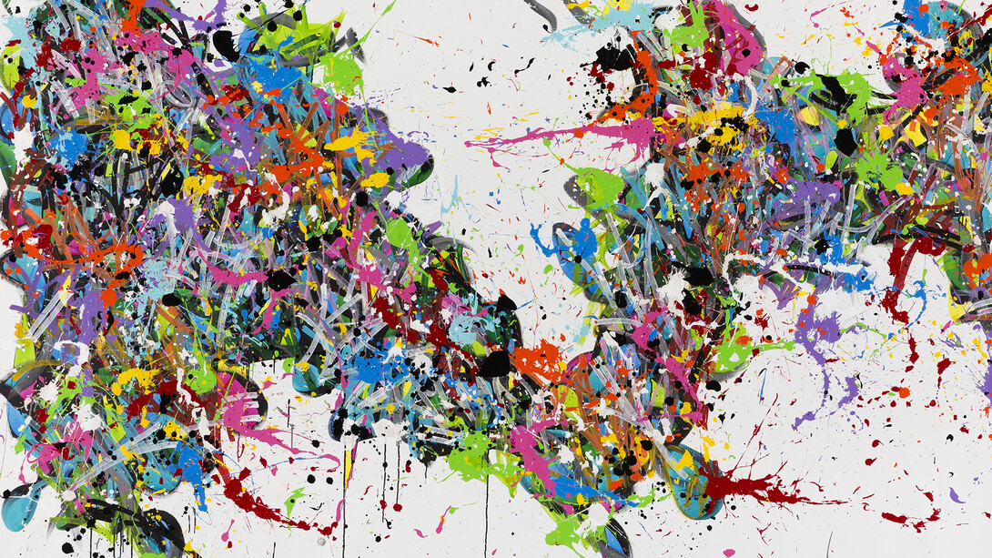 JonOne, The Vapors, 2015, acrylique sur toile, 190 x 350 cm