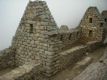 Ruderi di case a Machu Picchu